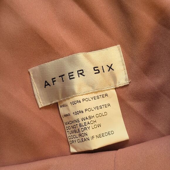 NWOT After Six Maxi Dress Desert Rose V Neck Chiffon Gown Size 0 - Picture 9 of 15